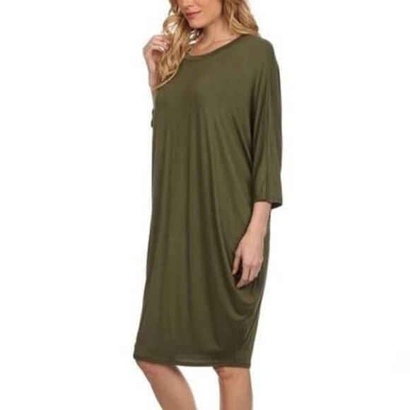 Trïbe Midi Length T Shirt Dress With Pockets Size 2XL NWT - Picture 1 of 2